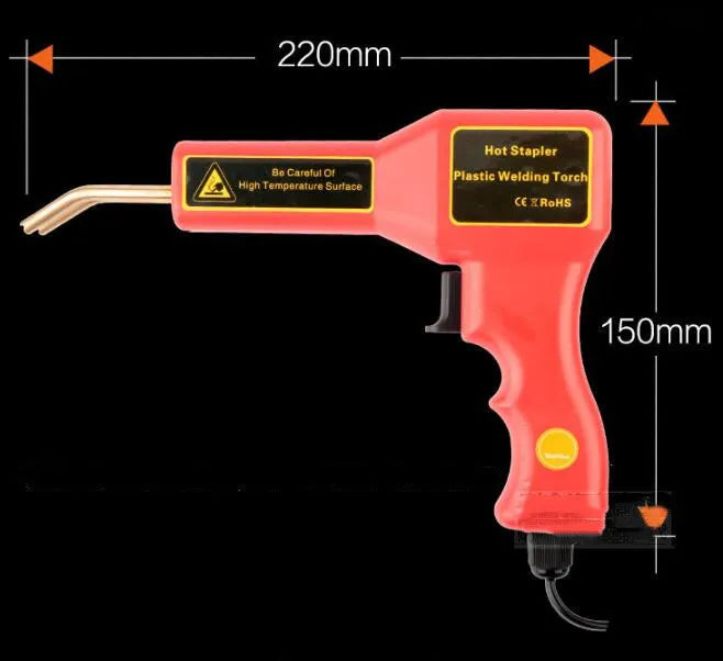 CR-307 model plastic welding gun with LED light and power cord for car bumper repair.