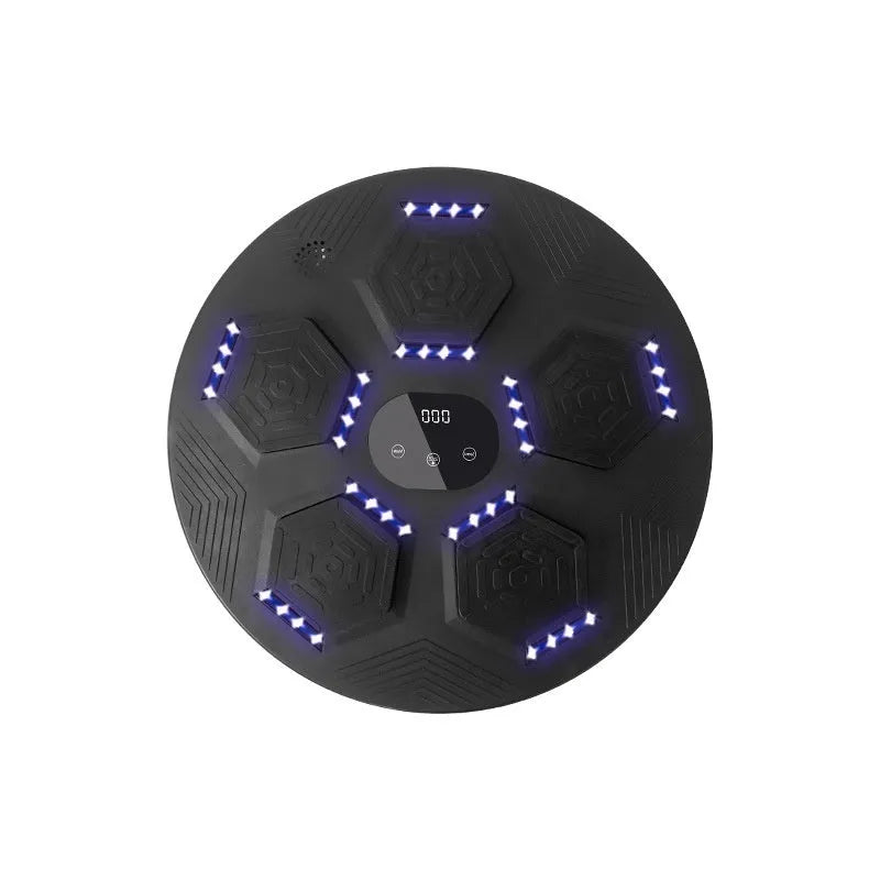Black hanging boxing reaction target with smart music system for home fitness training