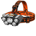 PVC construction head-mounted LED miner's lamp with 10W power and 2400 battery capacity
