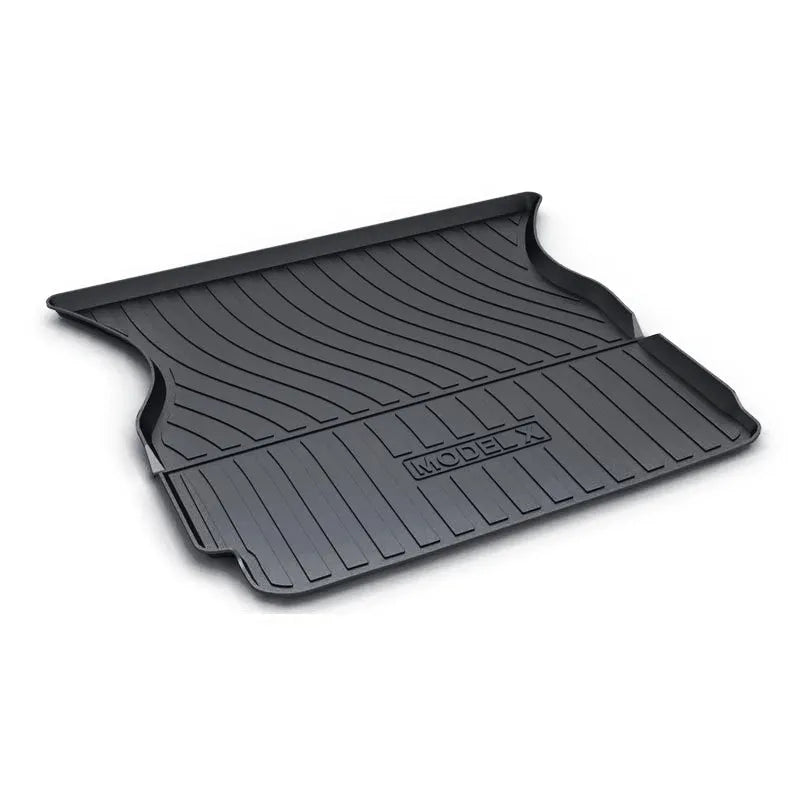 Rubber floor mats for Tesla cars including TPE footrest sections