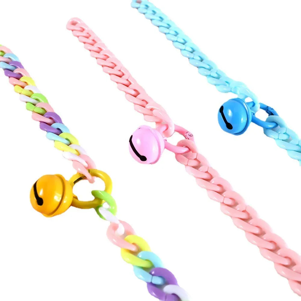 Adjustable plastic pet collar in macaron candy colours for cats dogs rabbits