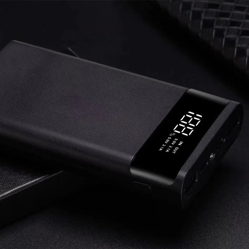Digital display power bank kit 45mm wide with USB ports and status screen