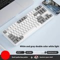 87-key wired mechanical keyboard with hot-swappable sockets in a dual-colour design