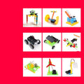 DIY plastic assembling building blocks science experiment teaching aids kit in 29x22x4cm box