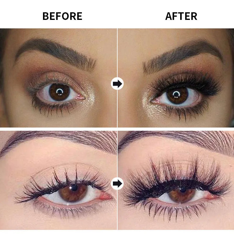 Black waterproof mascara with sweat-proof and smudge-resistant formula for curling lashes