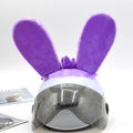 Rabbit glow ears locomotive helmet ornament with Velcro bottom attachment in various colour options