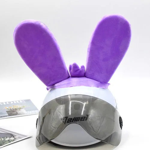 Rabbit glow ears locomotive helmet ornament with Velcro bottom attachment in various colour options