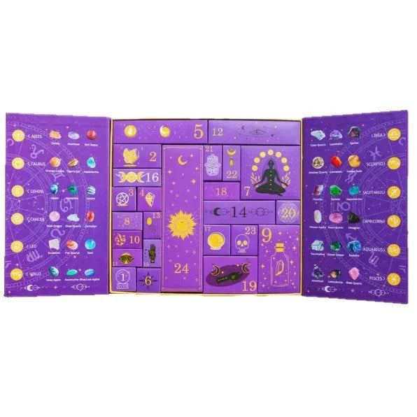 Halloween crystal countdown gift box measuring 33.5 × 30.5 × 5cm with cardboard paper construction