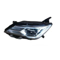 Replacement car headlight unit with a nine-line lens pattern for 2018-2021 vehicle models