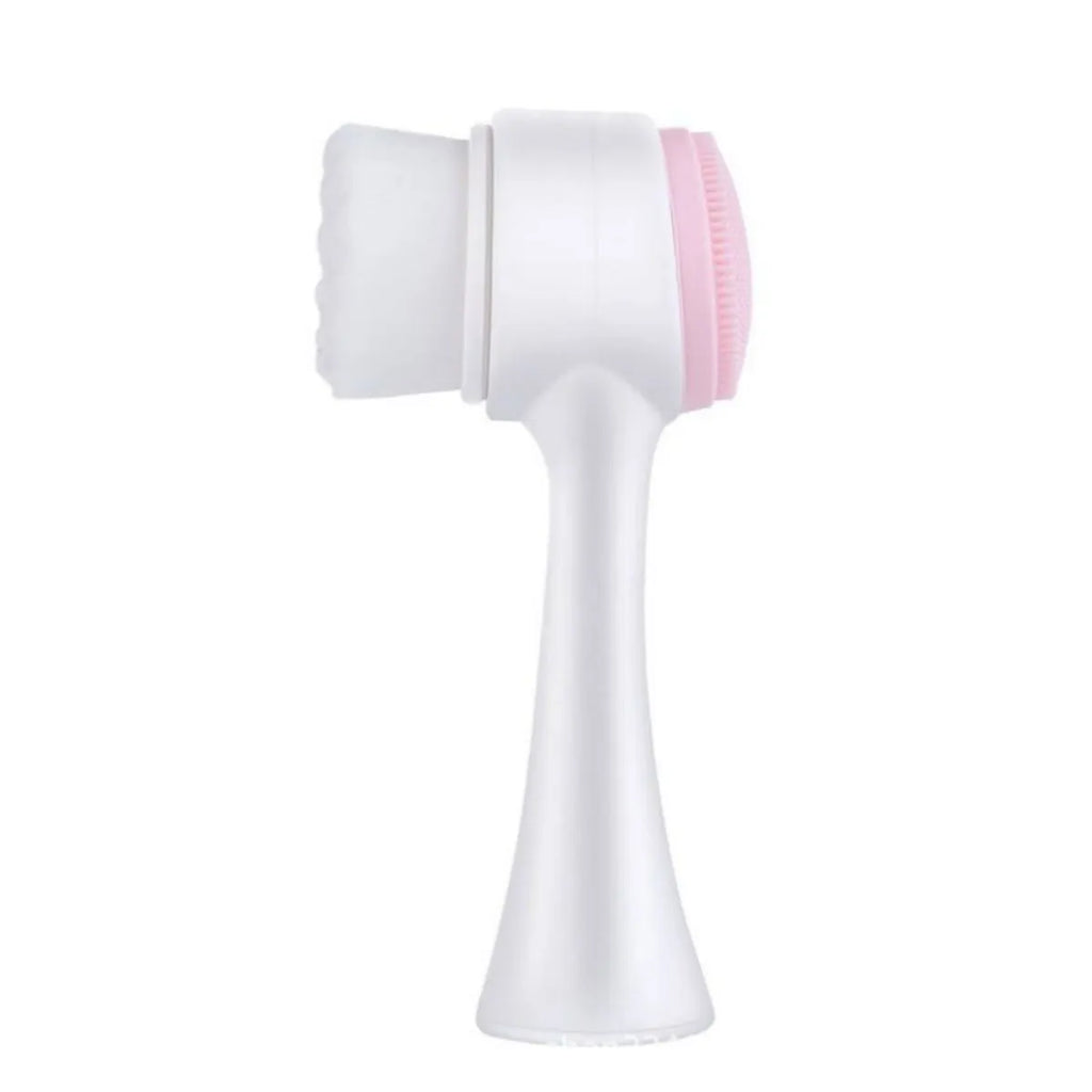 Blue and pink pet paw brushes with nylon bristles for cleaning dog and cat paws.