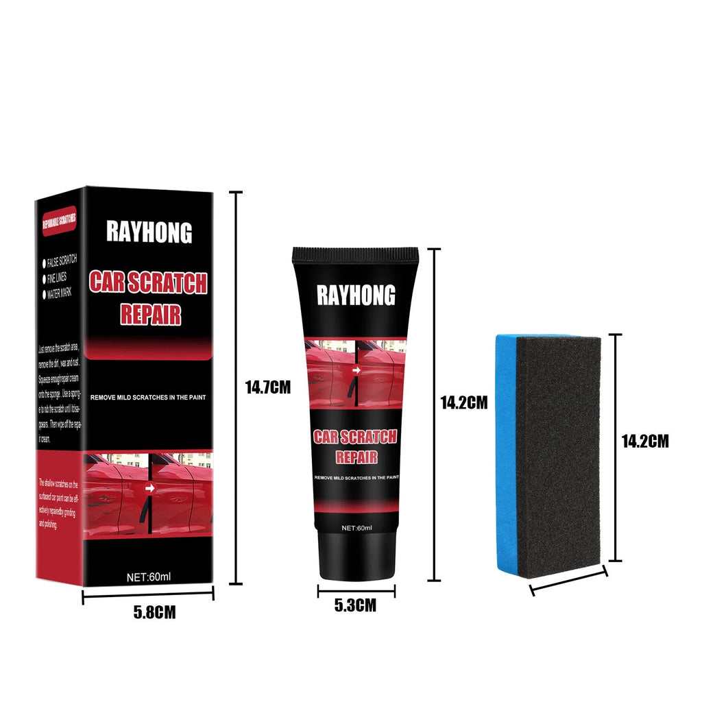 60ml car scratch repair wax container with applicator for automotive paint surface scratch maintenance