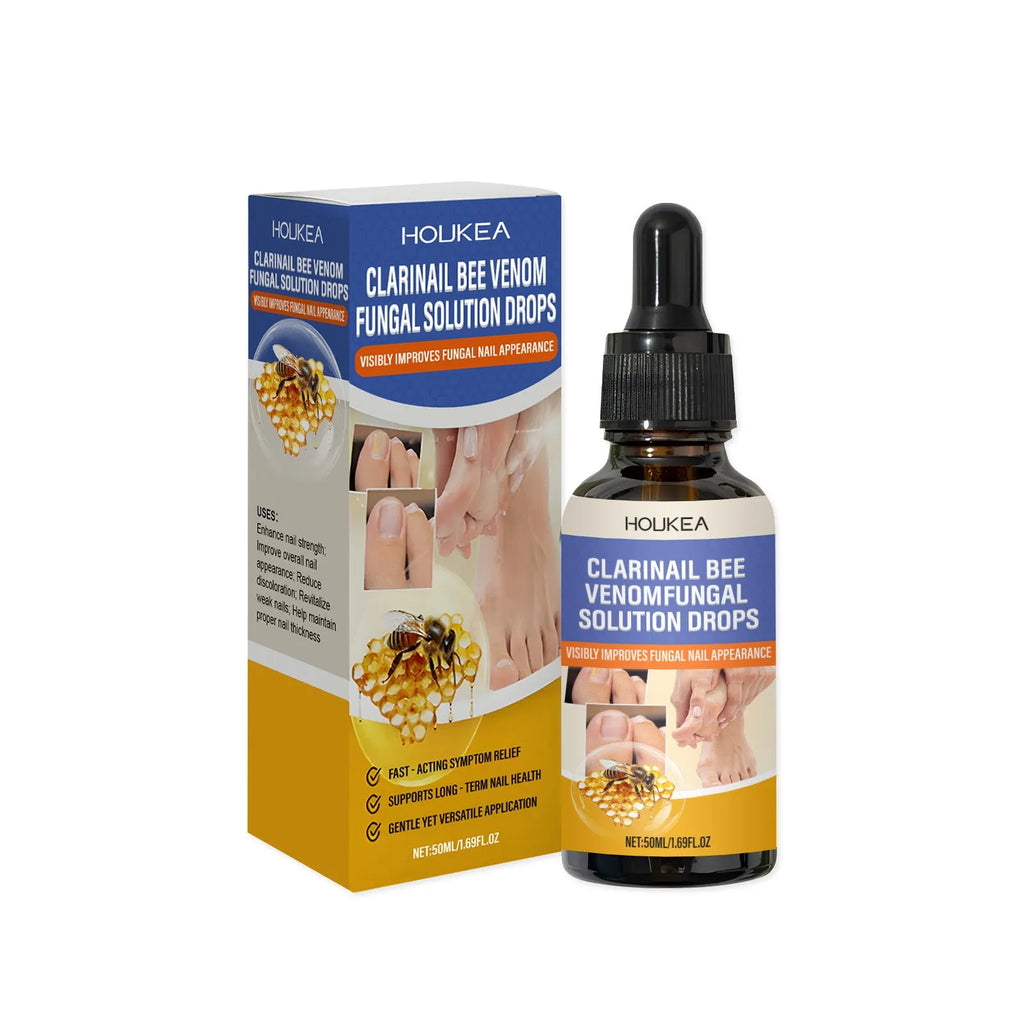 50ml nail care solution bottle with bee venom and peppermint oil for toenails and fingernails