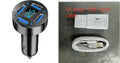 C177 model four-port USB car charger with QC3.0 fast charging and LED light display