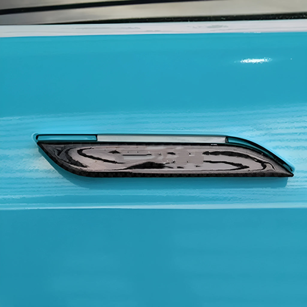 Four carbon fibre adhesive door handle stickers for ModelS anti-scratch protection