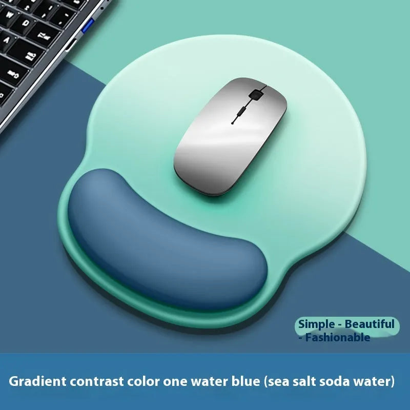 220mm by 250mm silicone wristband mouse mat showing gradient blue-black colour pattern