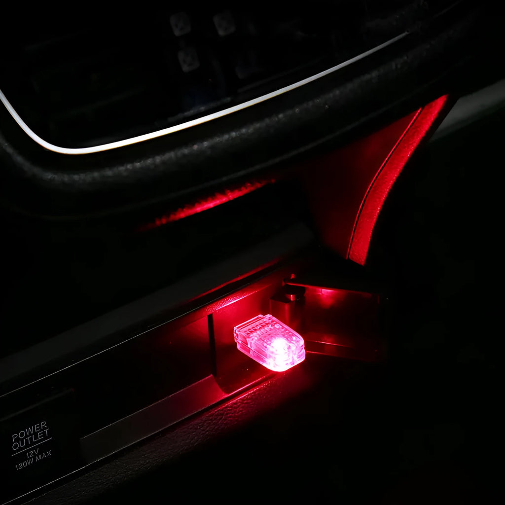 USB car interior ambient light with voice control and touch switches for multiple colours