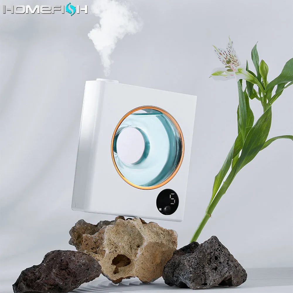 White wall mounted automatic essential oil diffuser with USB charging port