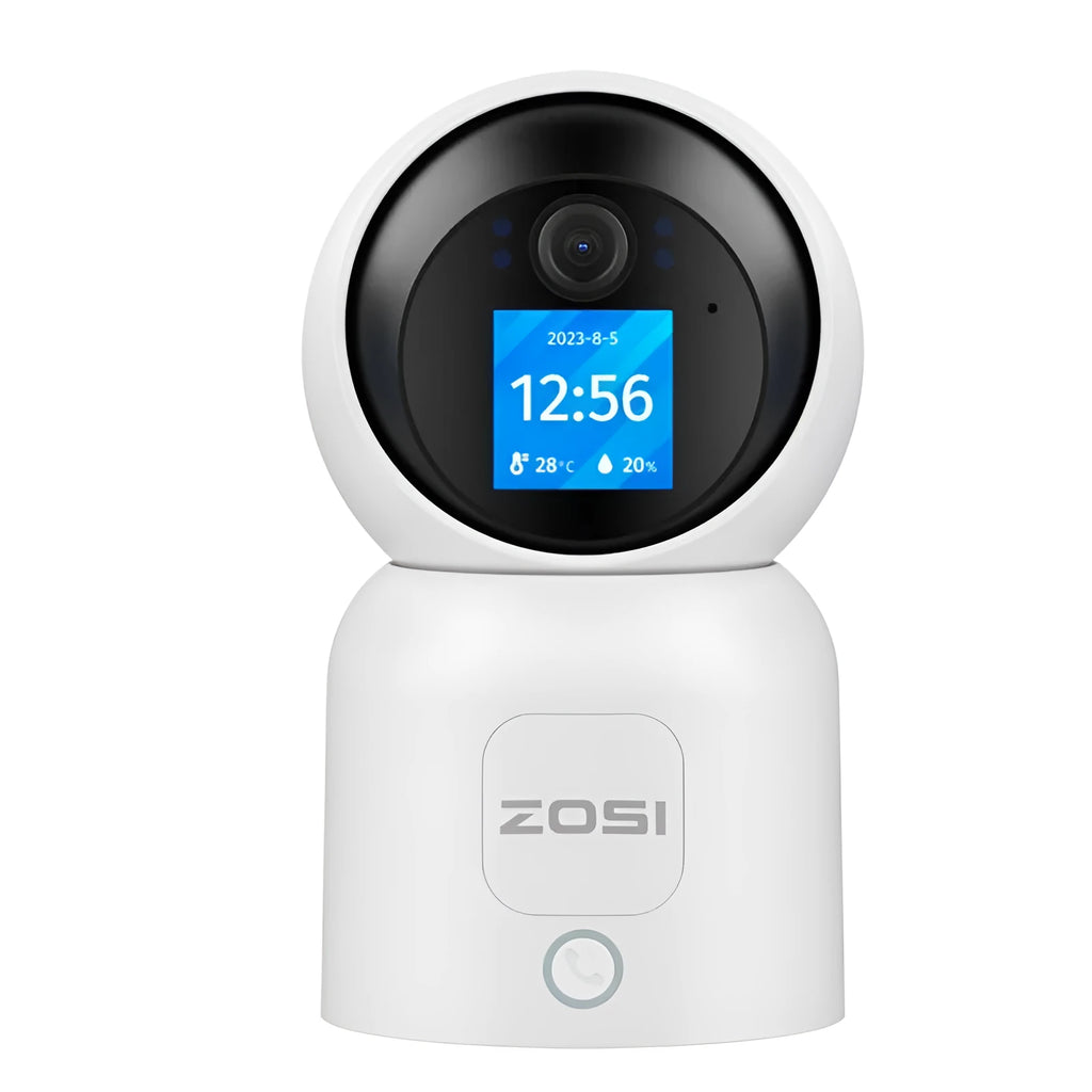 Zhou Shi wireless indoor security camera with plastic housing and screw-fixed mounting bracket