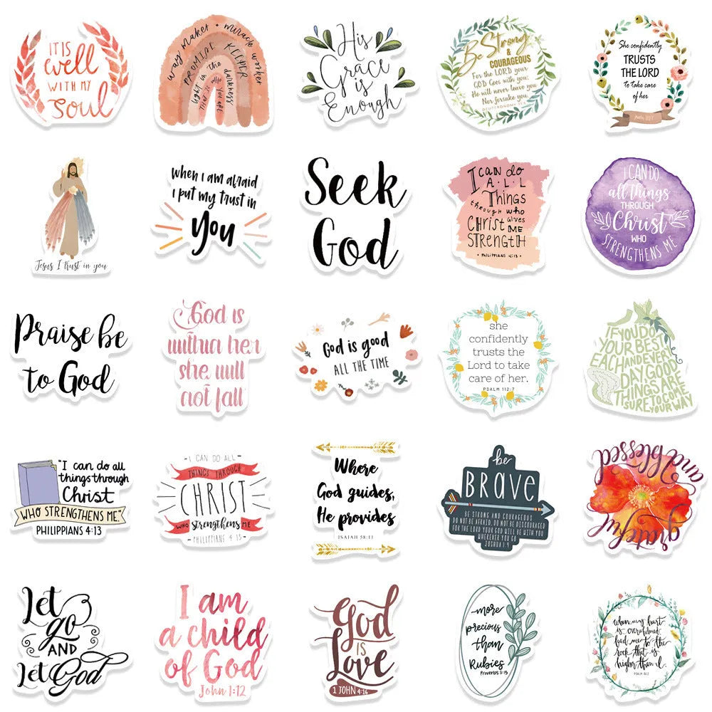 Assortment of 50 graffiti stickers with random pattern designs for personalisation decoration