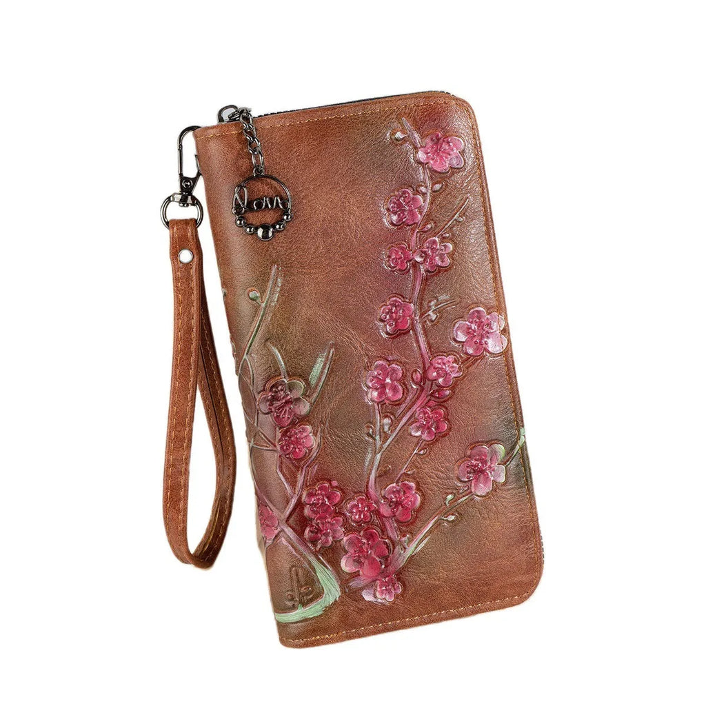 Embossed floral pattern handbag in Chinese style with European American retro design