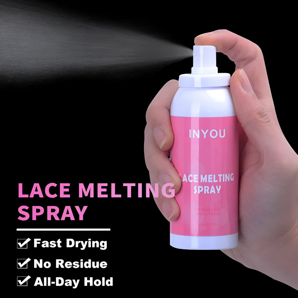 120ml lace wig spray glue aerosol can, fast-drying transparent adhesive for lace bonding