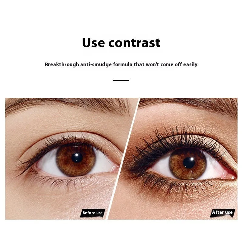 4D waterproof black mascara with long thick curling effect and smudge-resistant formula