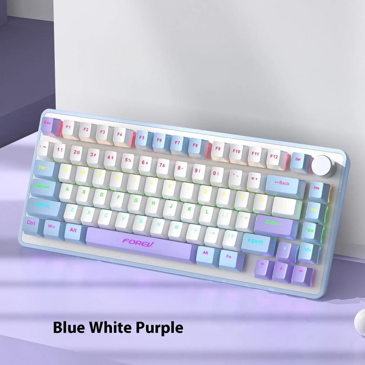 K98 mechanical keyboard with backlight in choice of colours including black orange and sky blue versions