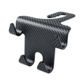 Black ABS car hook with integrated mobile phone bracket for rear seat storage.