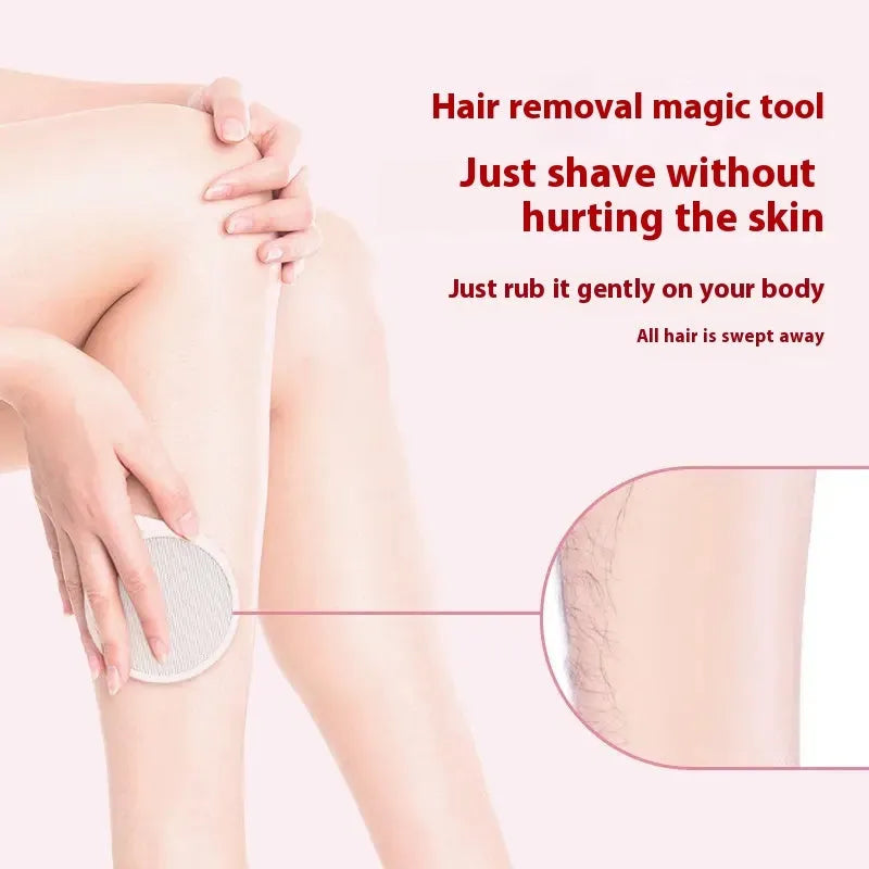 Nano glass 2-in-1 style epilator and dead skin remover foot grinder device.