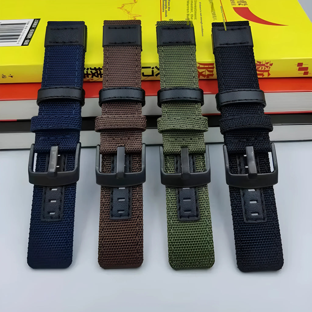Canvas watch strap replacement in Oxford cloth with multiple size and colour options