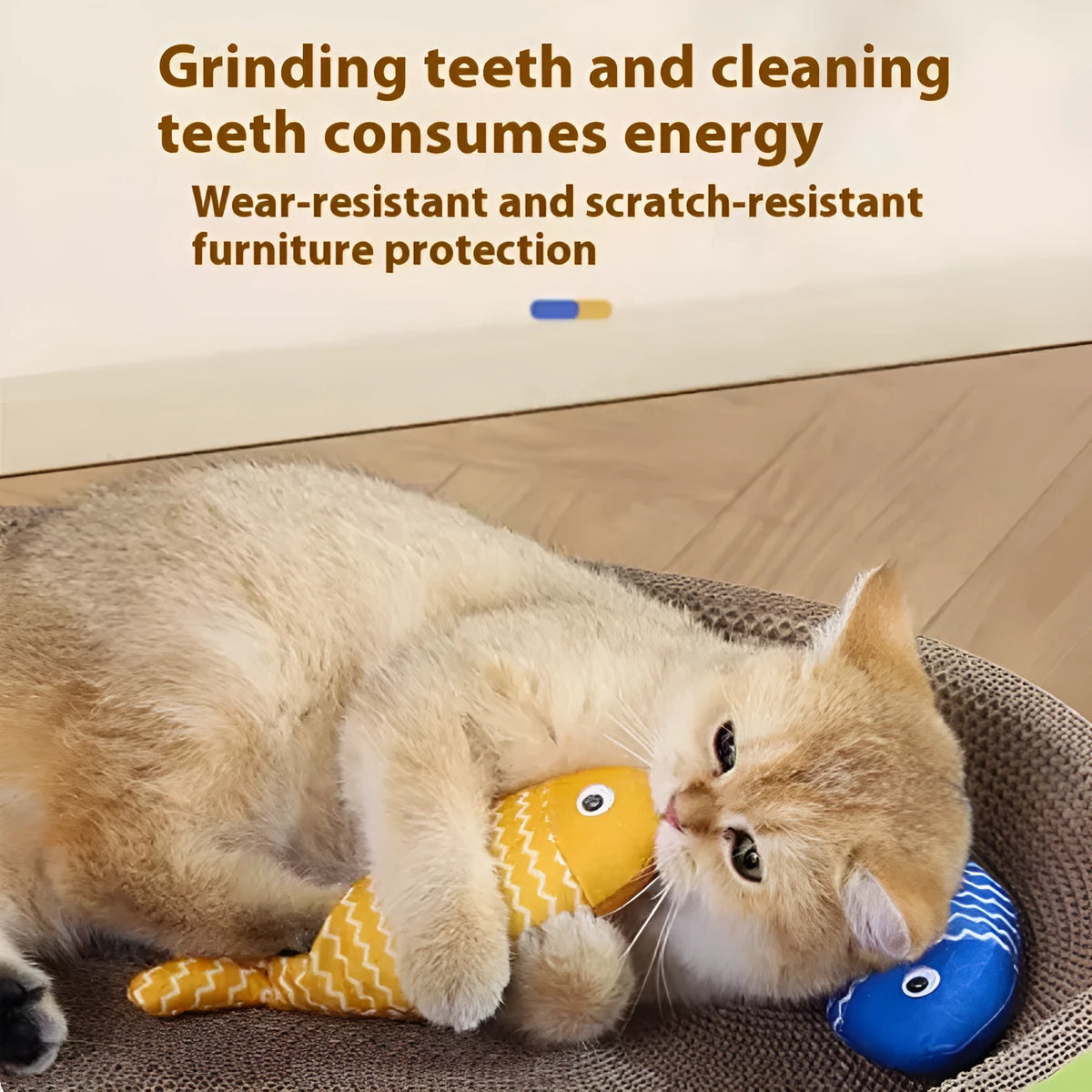 Blue, red or yellow catnip fish toy in large or medium sizes for feline play
