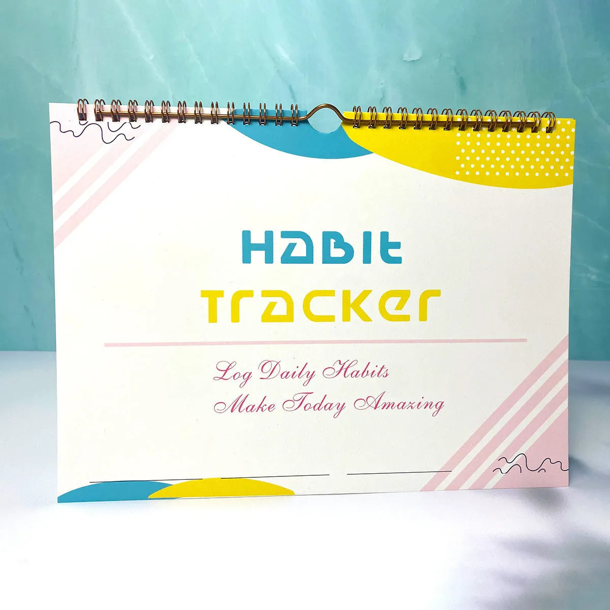 Self-discipline habit tracking notebook showing 12 internal pages with A4 21x28cm dimensions