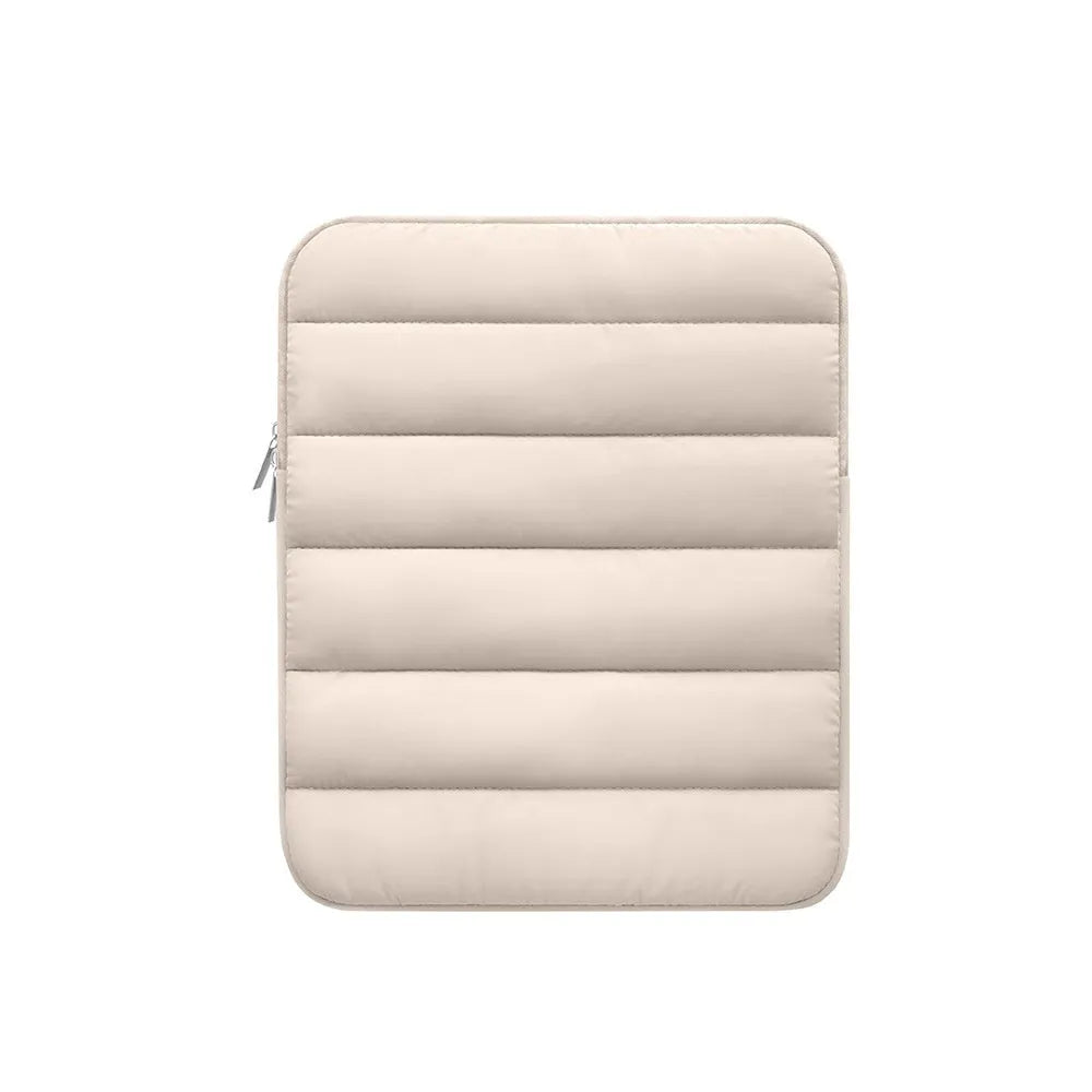 Fluffy air feeling laptop sleeve for 9.7-11 inch devices in black, khaki, or silver colours
