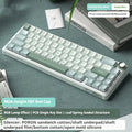 White wireless mechanical keyboard with RGB backlighting on a desk.