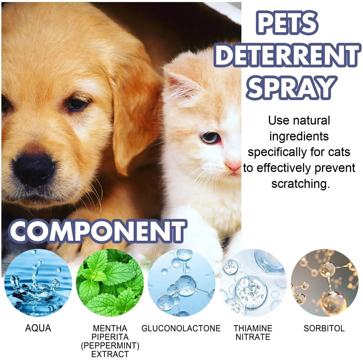 Boxed 50ml bottle of pet anti-scratch and bite deterrent training spray