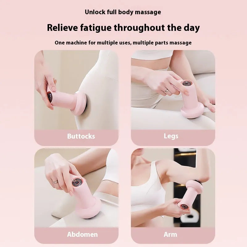 USB electric massager in black colour for cervical spine waist back leg therapy with massage and fat pushing functions