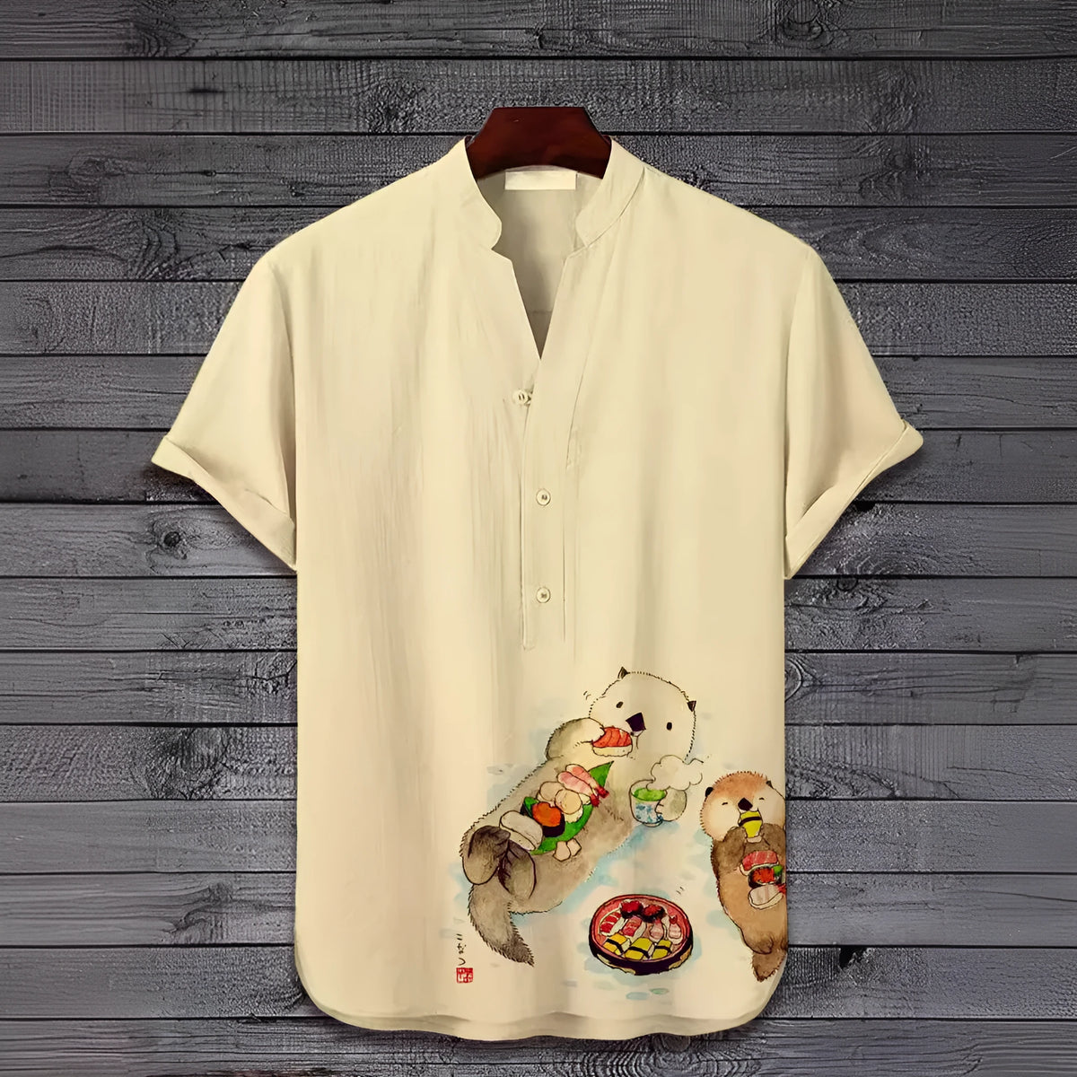 Short sleeve t-shirt featuring 3D digital animal print design in polyester fabric