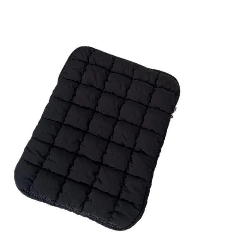 Large capacity nylon laptop bag with cloud cotton padding in black and white colour options