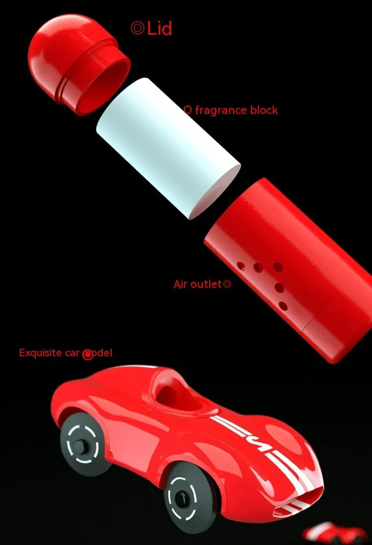 Solar car fragrance decoration with modern round design for vehicle dashboard placement