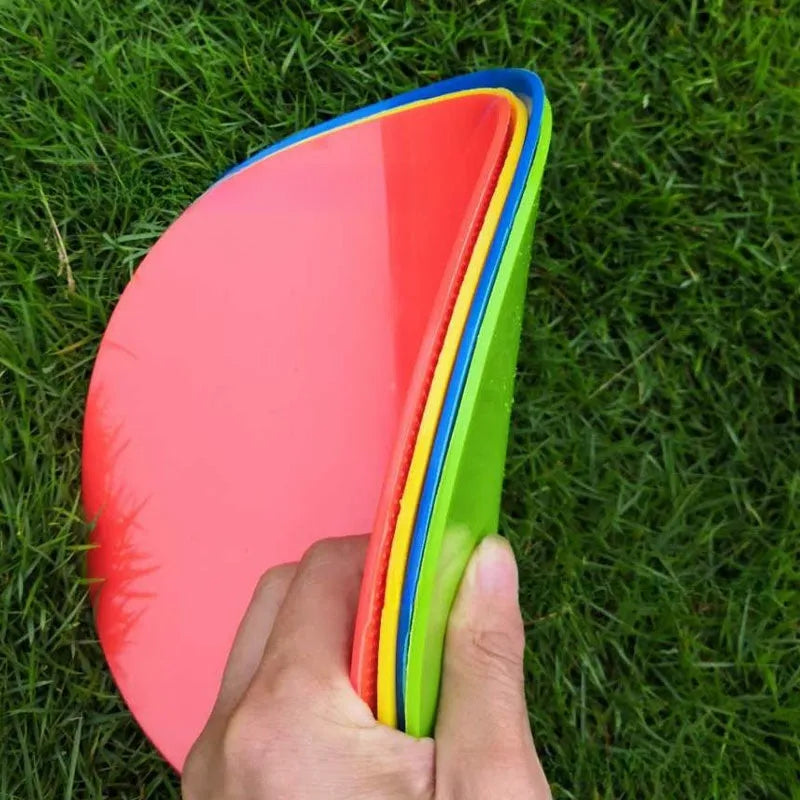 23cm diameter flat TPE football training target disc in assorted colours.