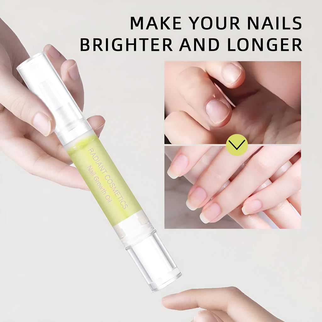 3ml bottle of clear nail growth treatment oil for cuticle care.