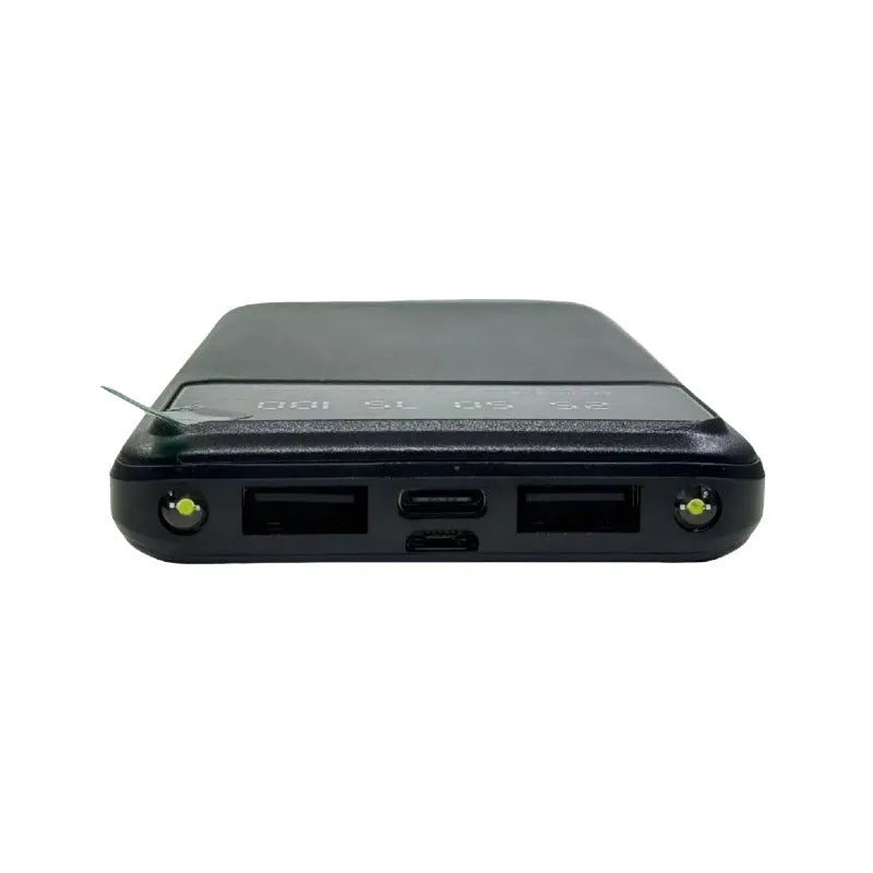 Black ultra-thin fast charging power bank with 10000mAh capacity
