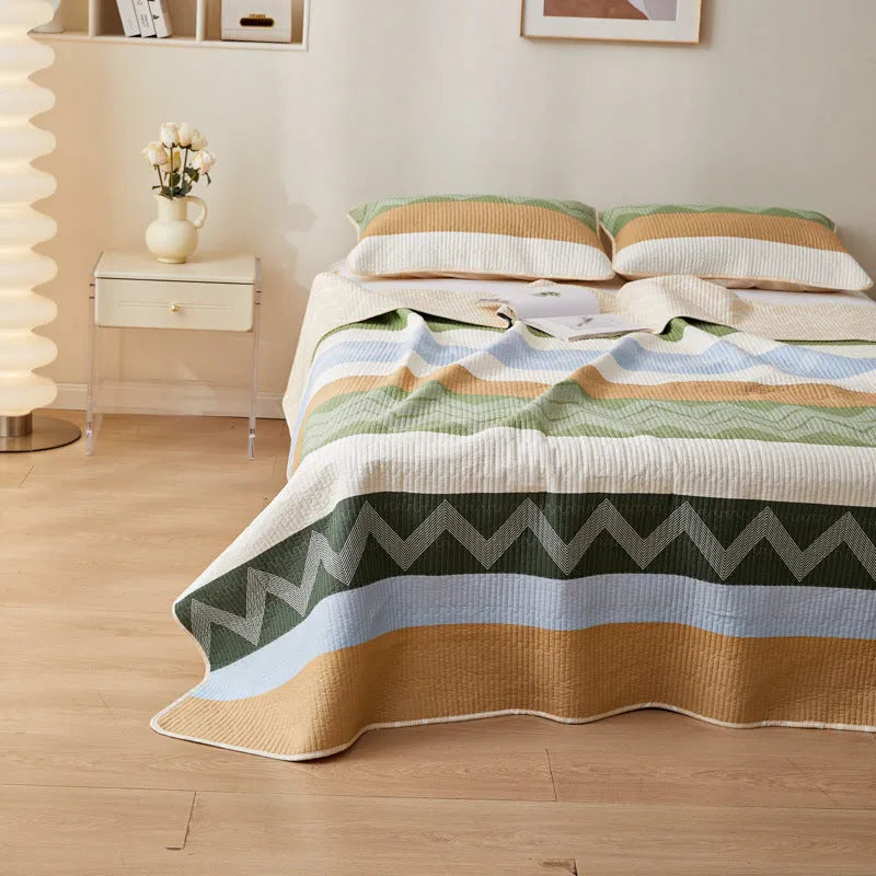 Pure cotton printed bed sheet set in modern simple style for 2.2 metre beds