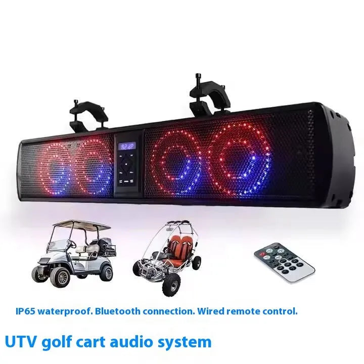 Beach Car Strip Bluetooth Audio Belt speaker system for golf carts and ATVs.