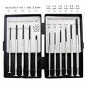 11-piece clock repair screwdriver set with cross and slotted heads for electronics and household maintenance