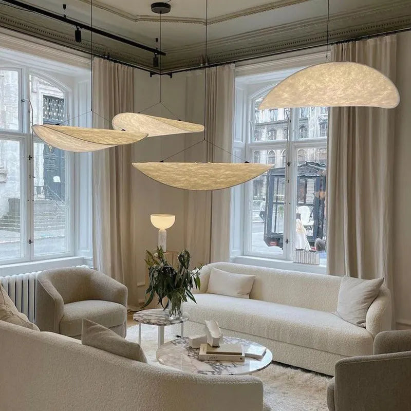 Silent Wind style crystal chandelier ceiling light fitting with art silk decoration