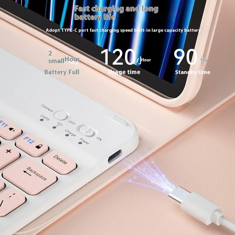 Bluetooth keyboard with optional rechargeable mouse in multiple colour options including Elegant White and Dark Night Green