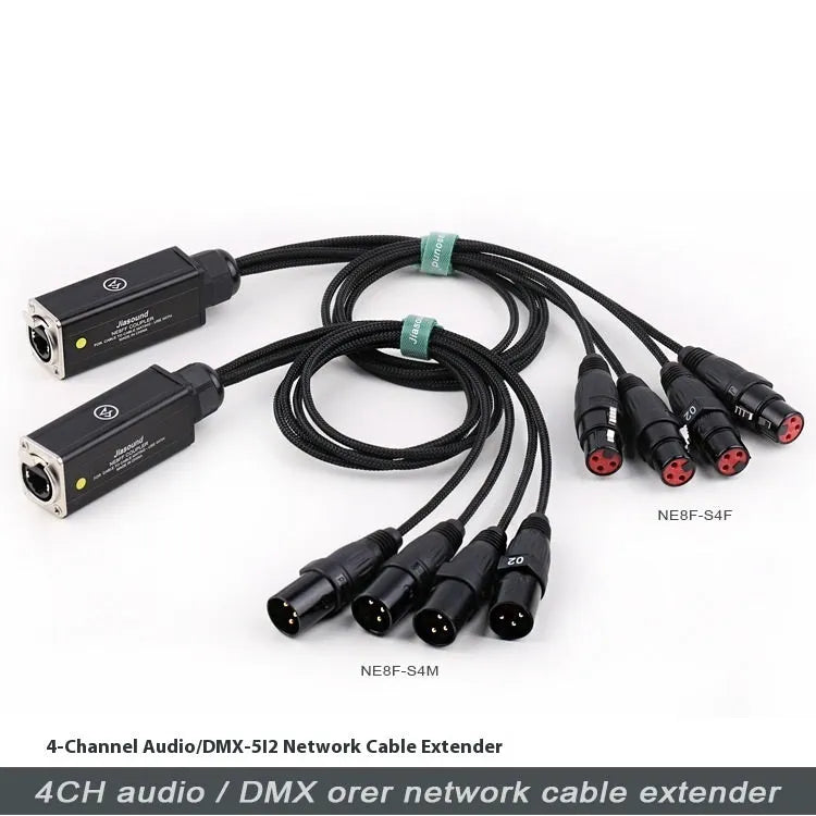 Black CAT6 RJ45 network extension cable with plug connectors on a white background