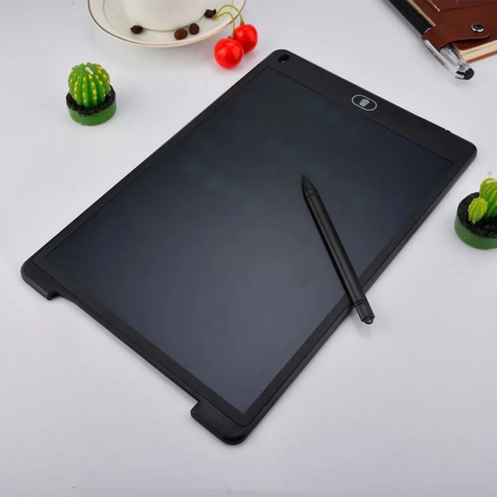LCD electronic writing board for children with pressure-sensitive screen and attached stylus