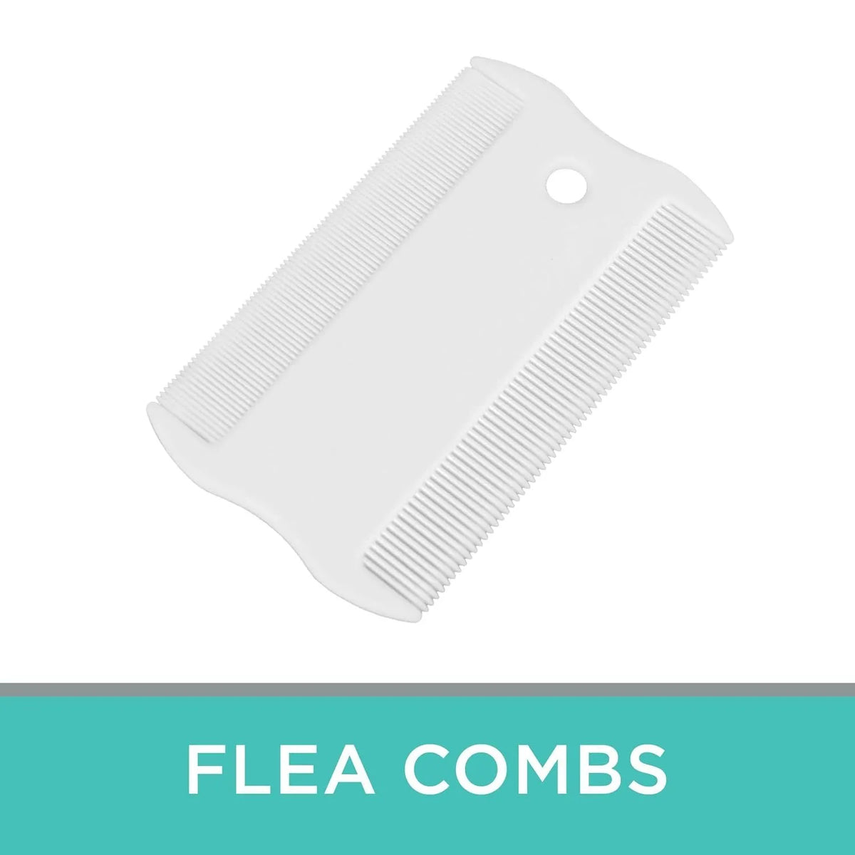 Double sided dense tooth flea comb for cats and dogs measuring 5cm in length for removing fleas and tear stains